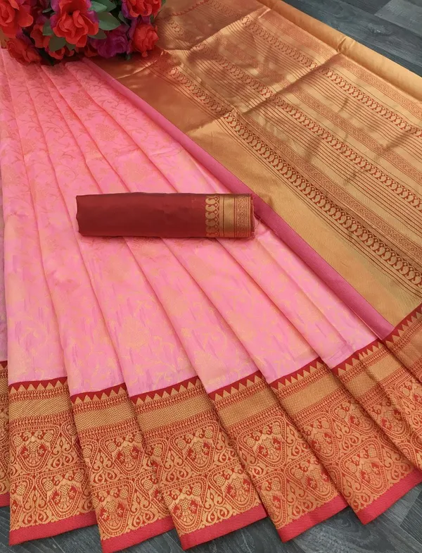 Pink_Embellished_Bollywood_Jacquard_Saree_(Pink)